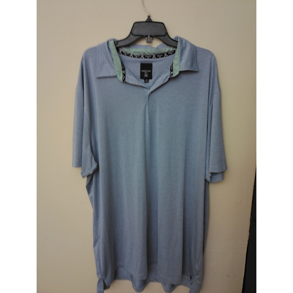 Kenneth Cole Golf Polo Shirt‎ Mens Blue Size 3X Short Sleeve Performance